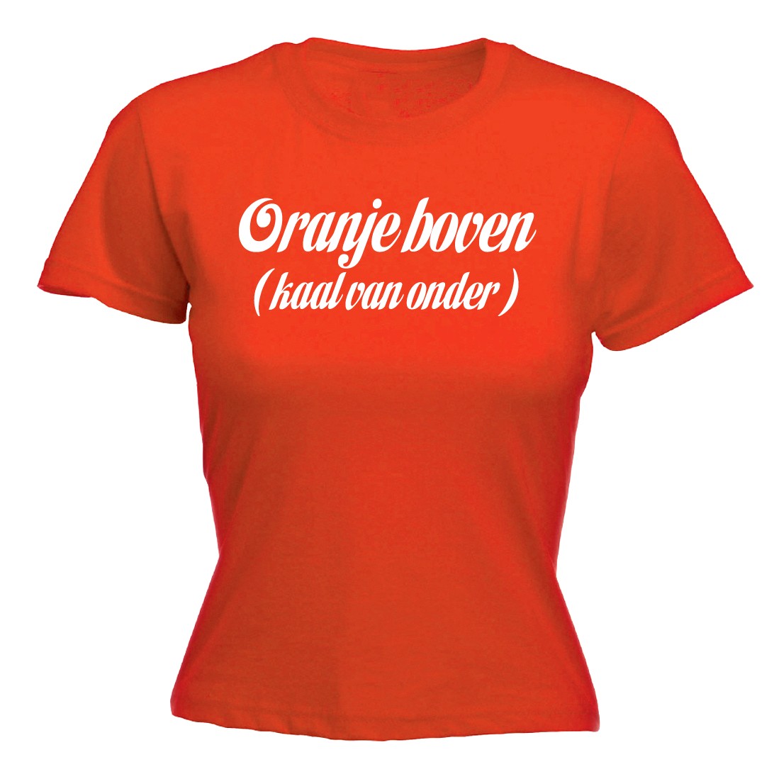 passie Pickering effectief WK T- shirt dames Oranje boven kaal van onderen - Gekshirt - Leuke gekke t- shirts